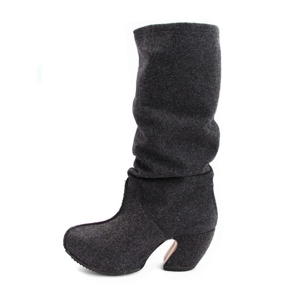 John Fluevog Shoes - John Fluevog Prepares Volunteer felt mid calf pull on boots size 7.5